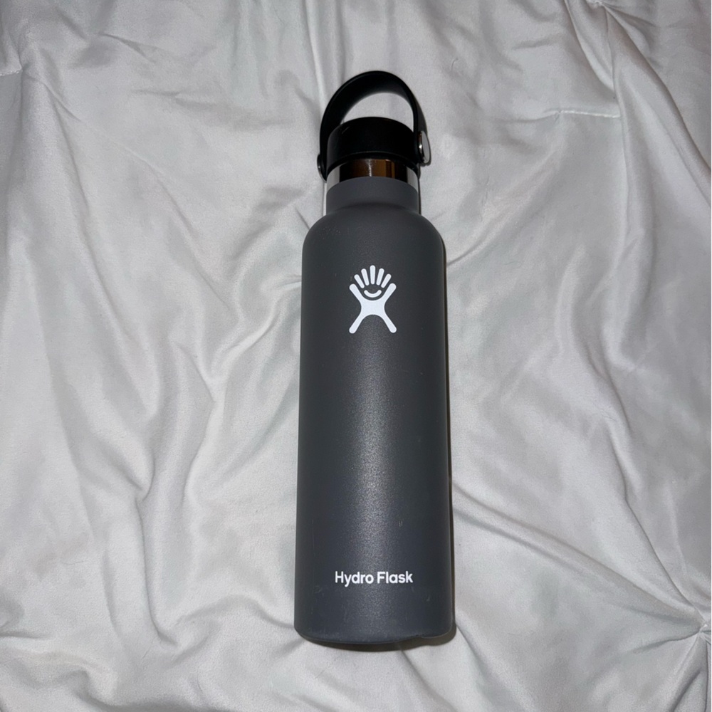 Gray hydro flask water bottle